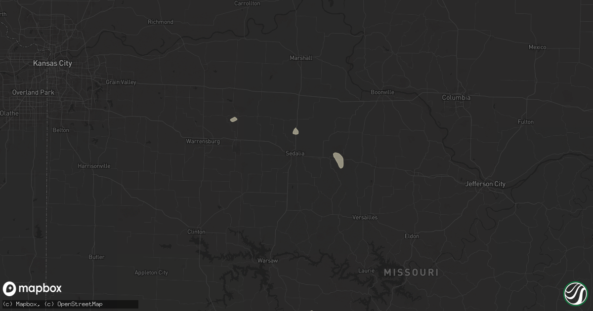 Hail map in Sedalia, MO on August 24, 2024