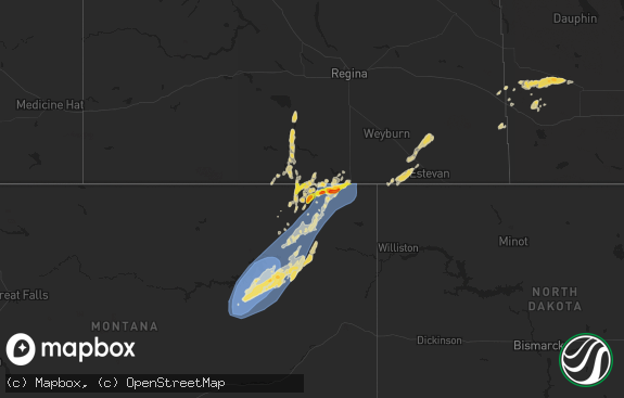 Hail map preview on 08-24-2024