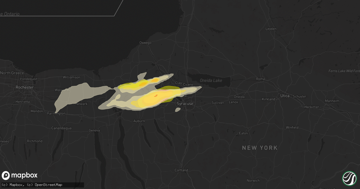Hail map in Liverpool, NY on August 24, 2025