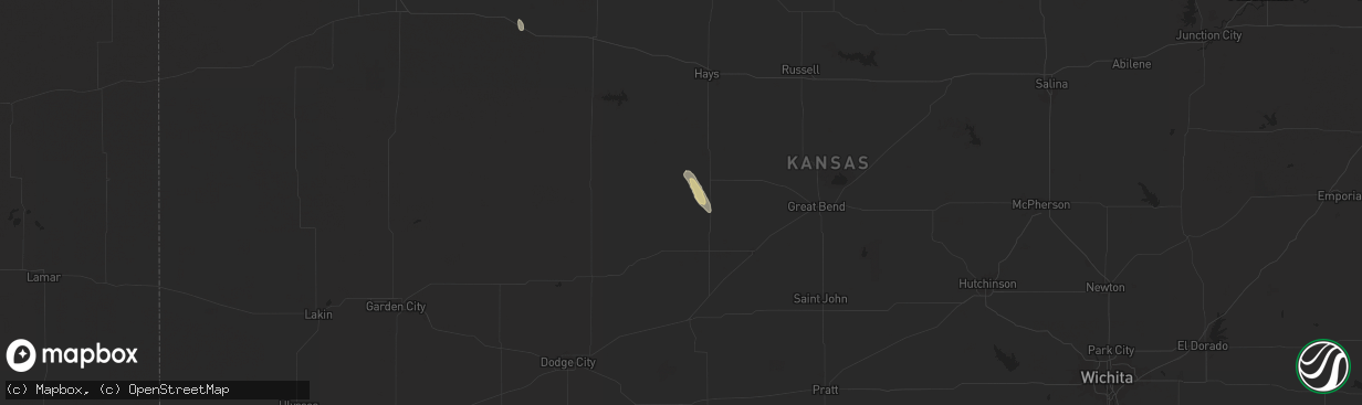 Hail map in Nekoma, KS on August 24, 2025