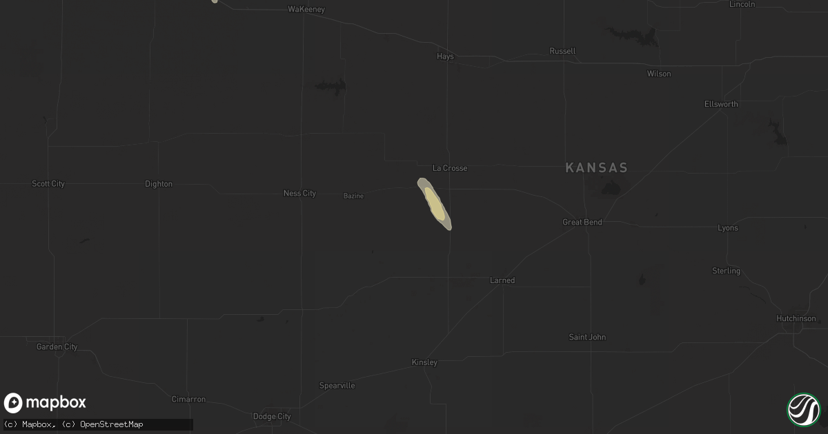 Hail map in Nekoma, KS on August 24, 2025