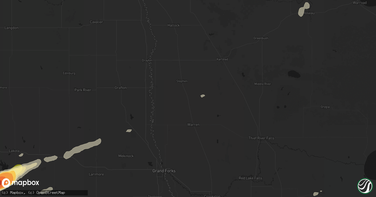 Hail map in Argyle, MN on August 24, 2026
