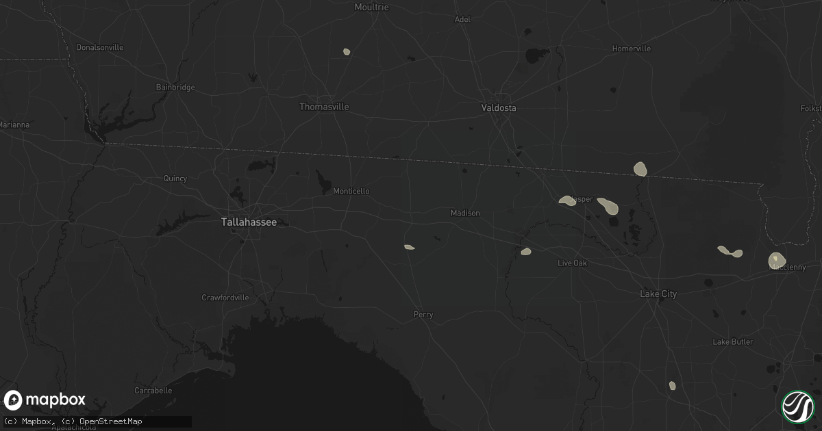 Hail map in Greenville, FL on August 24, 2026