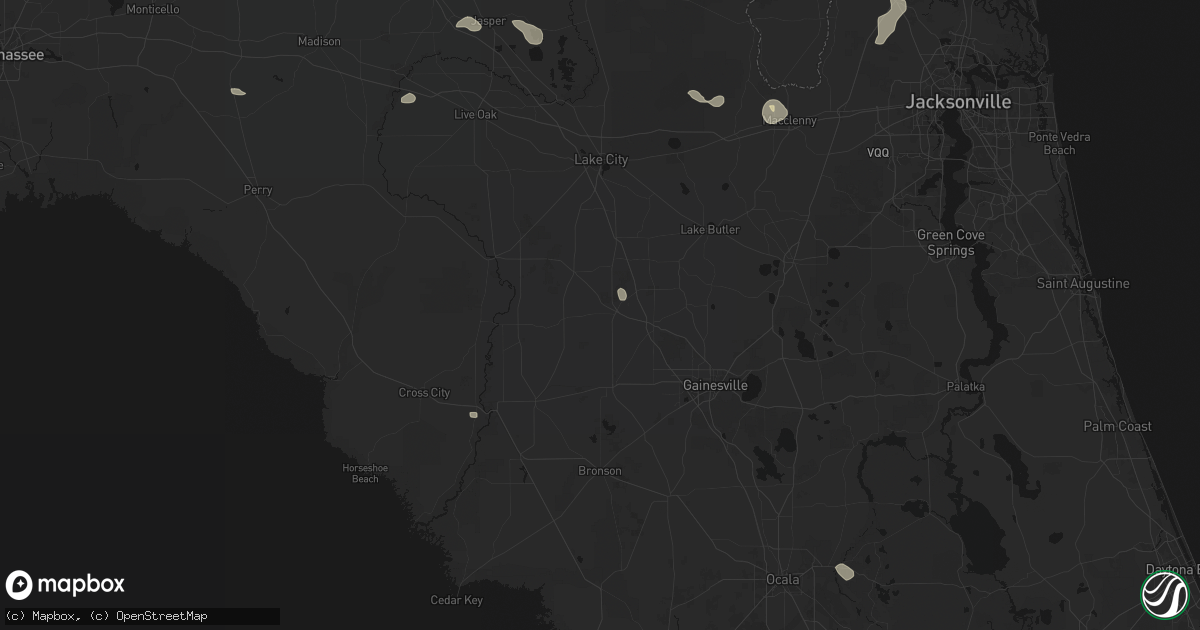 Hail map in High Springs, FL on August 24, 2026