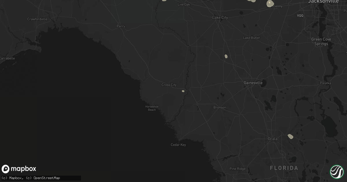 Hail map in Old Town, FL on August 24, 2026