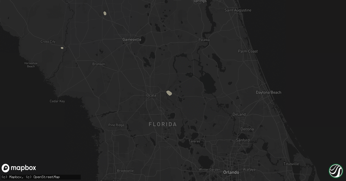 Hail map in Silver Springs, FL on August 24, 2026