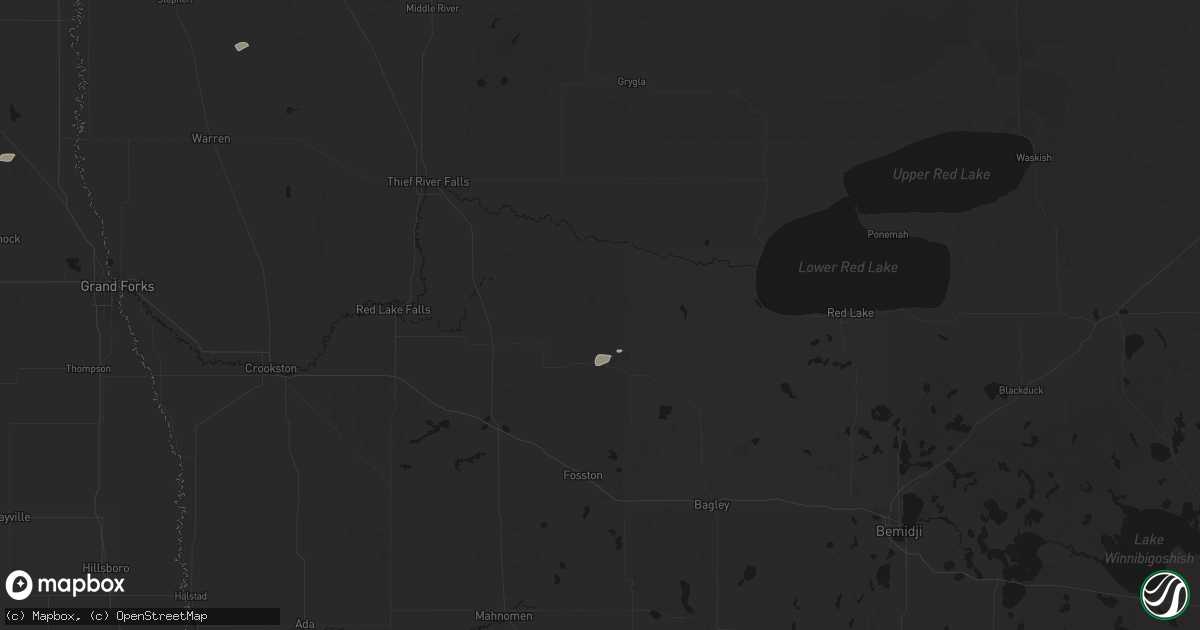 Hail map in Trail, MN on August 24, 2026