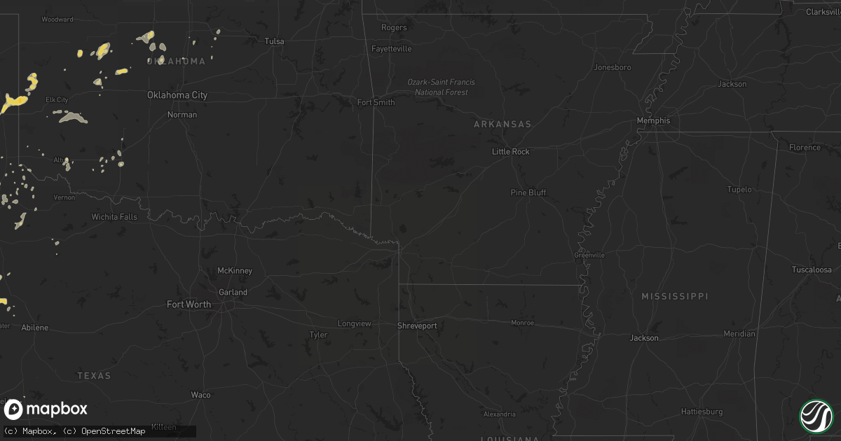 Hail map on August 25, 2012