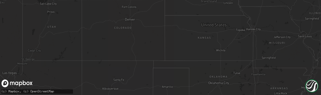 Hail map in Idaho on August 25, 2013