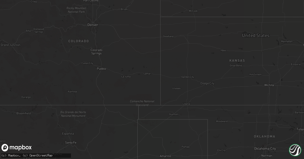 Hail map in South Dakota on August 25, 2013