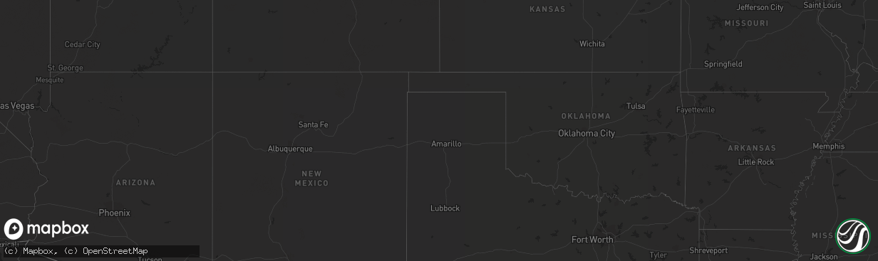 Hail map on August 25, 2013