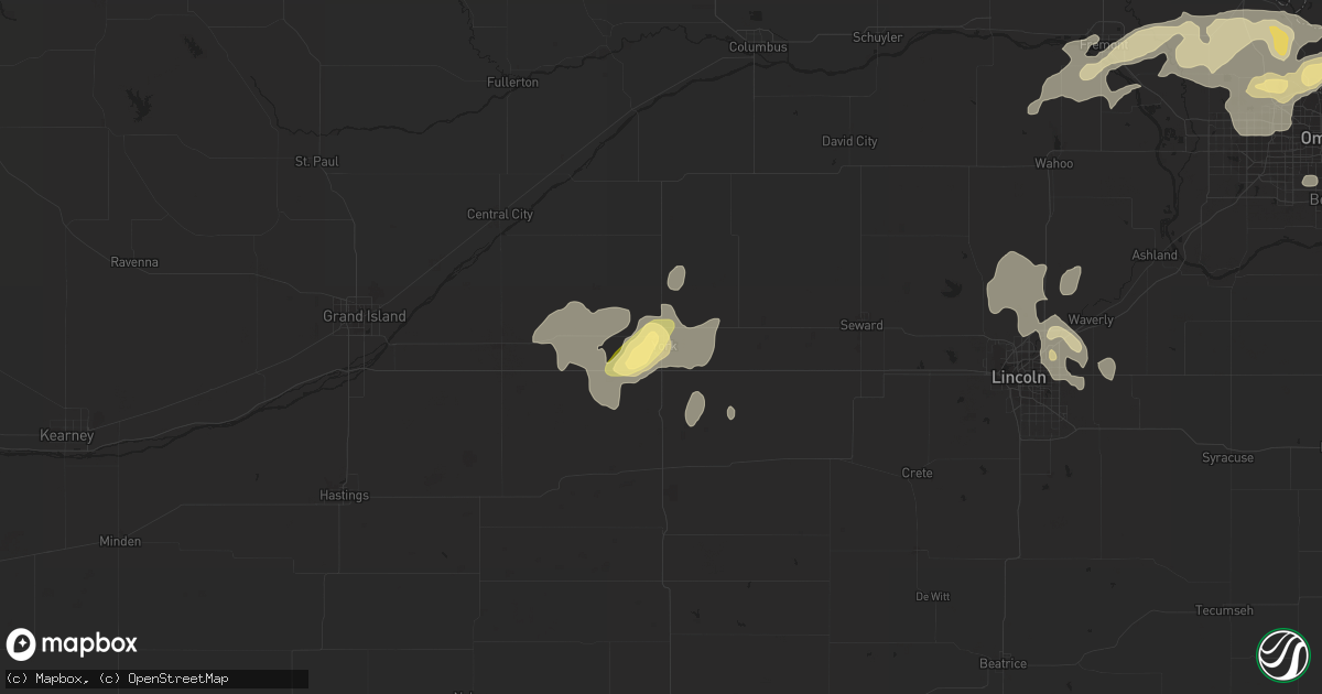Hail map in York, NE on August 25, 2014