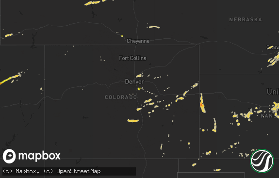 Hail map preview on 08-25-2014