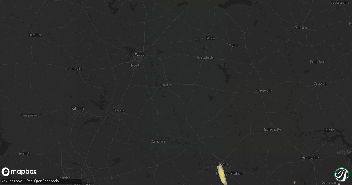 Hail map in League City, TX on August 25, 2015