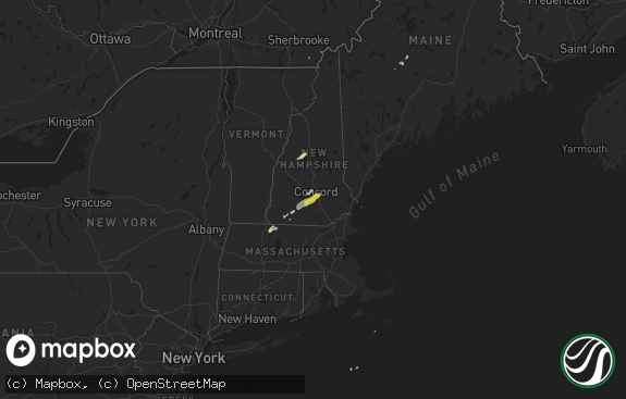 Hail map preview on 08-25-2015