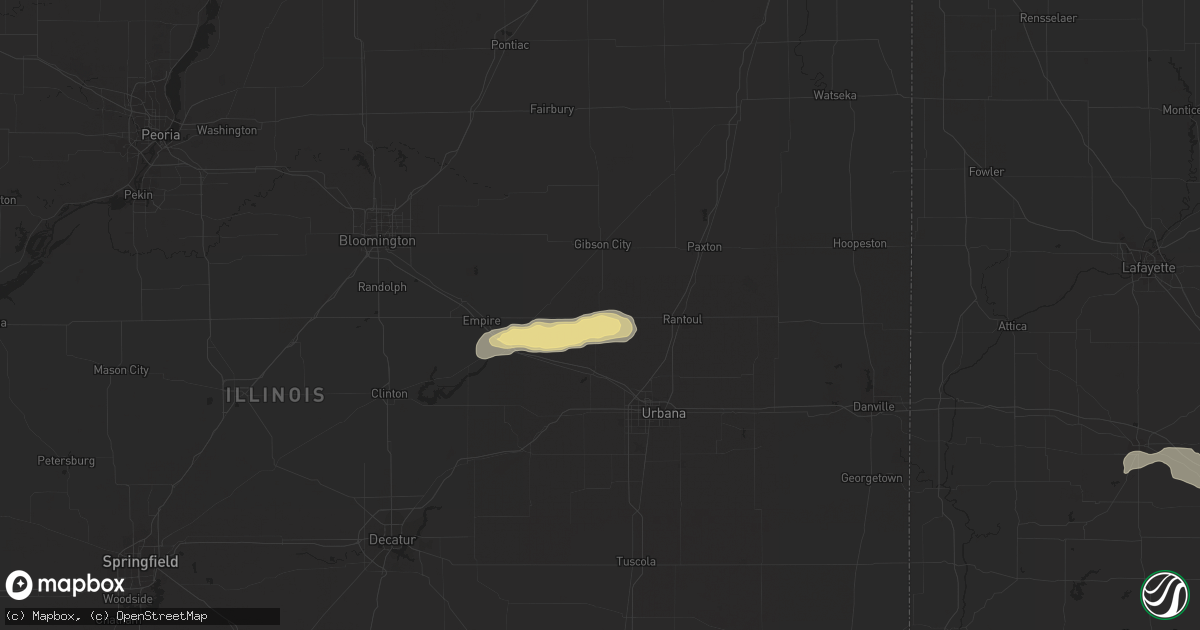 Hail map in Fisher, IL on August 25, 2016