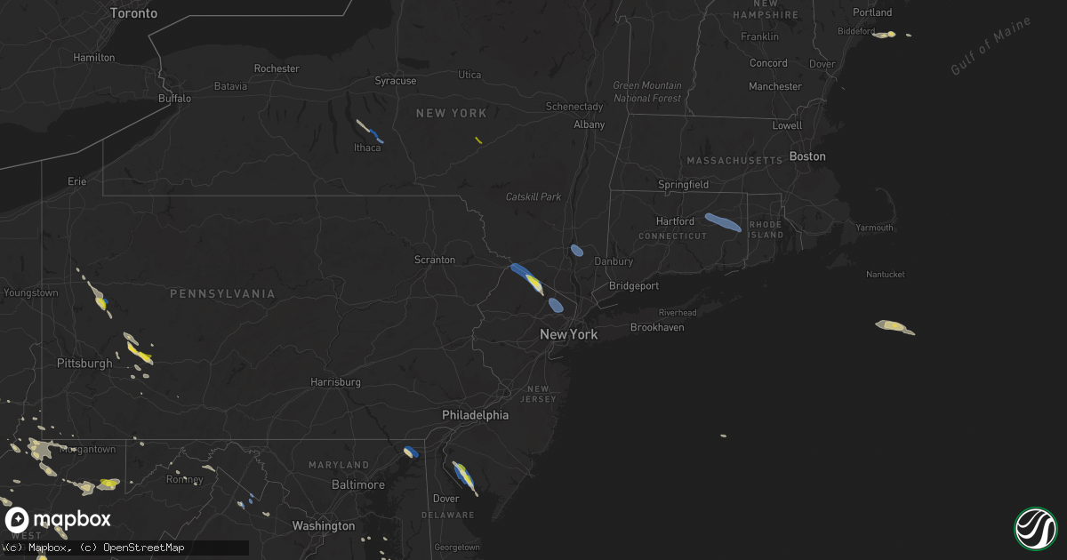 Hail map on August 25, 2020