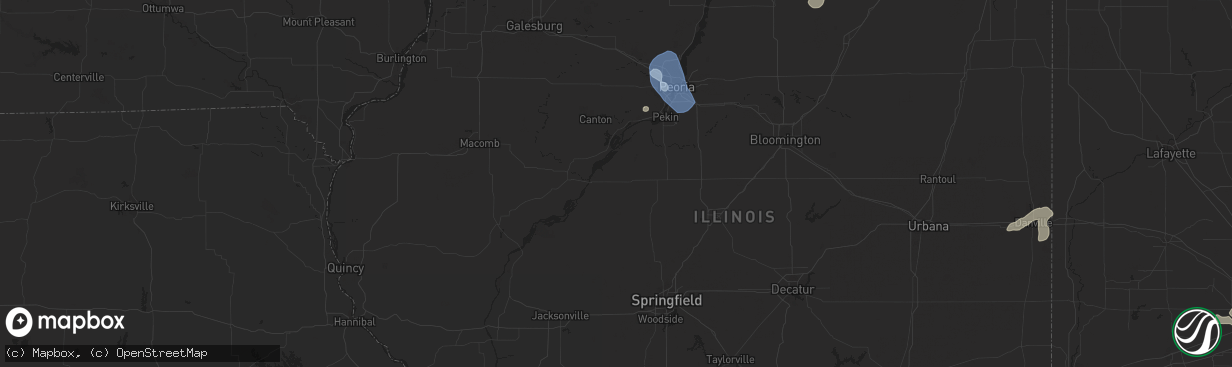 Hail map in Avon, IN on August 25, 2021