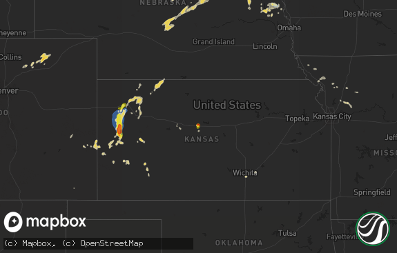 Hail map preview on 08-25-2021