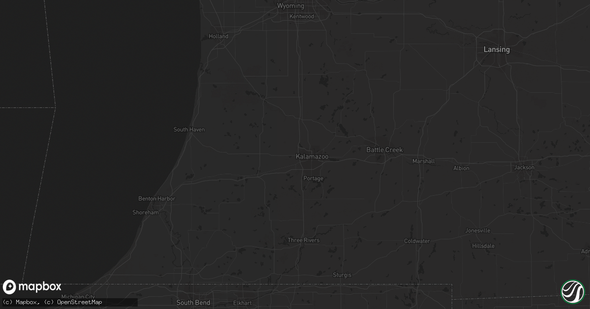 Hail map in Munising, MI on August 25, 2023