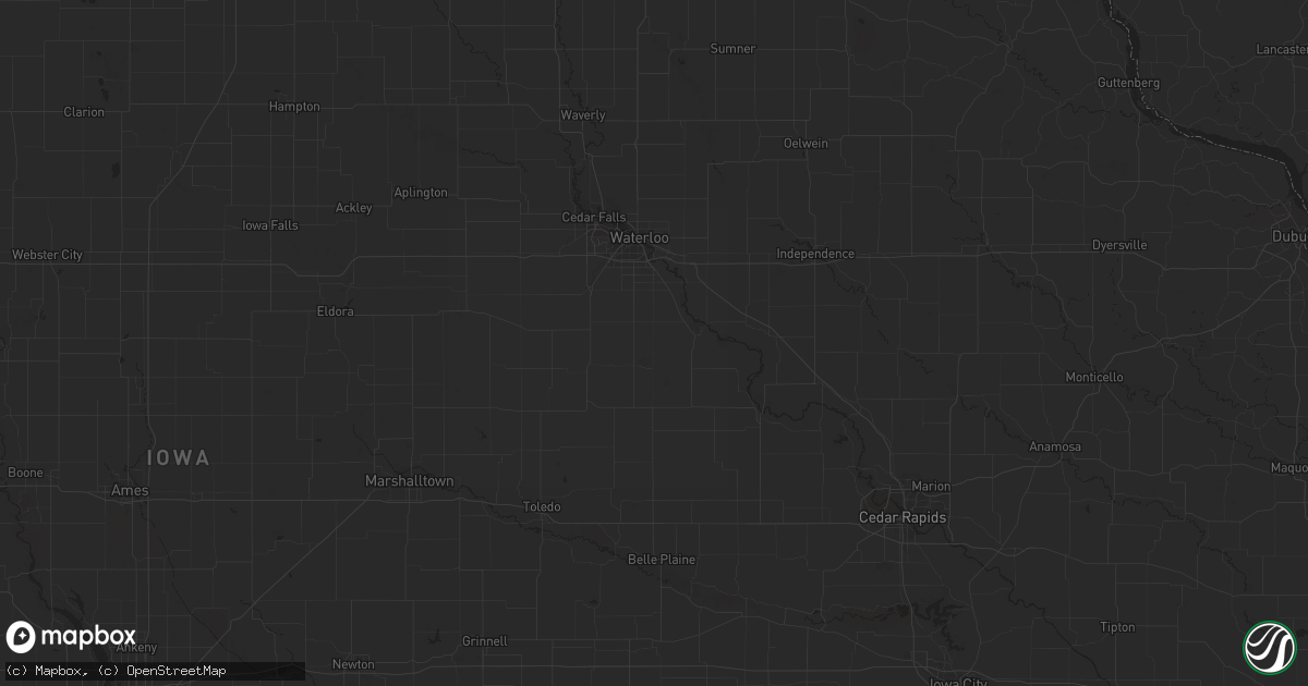 Hail map in Newberry, MI on August 25, 2023