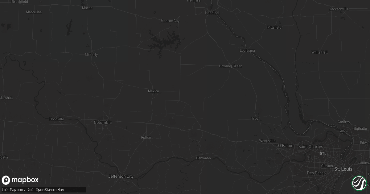 Hail map in Yawkey, WV on August 25, 2023