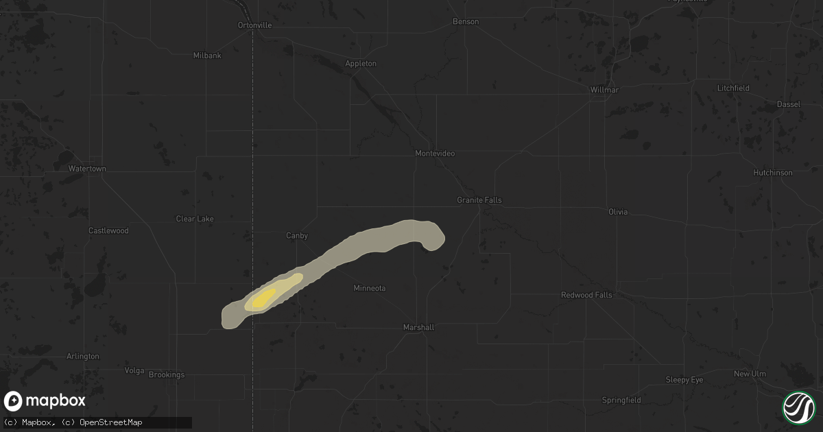 Hail map in Clarkfield, MN on August 25, 2024