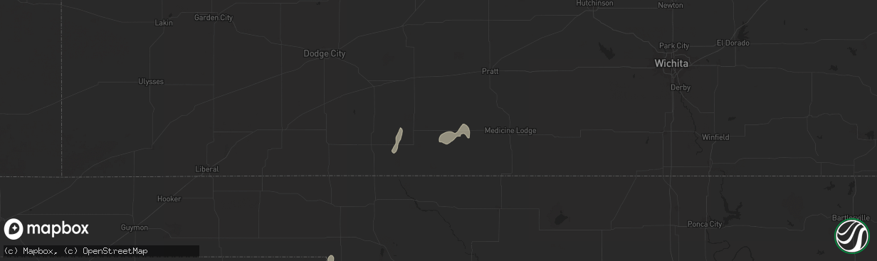 Hail map in Wilmore, KS on August 25, 2024