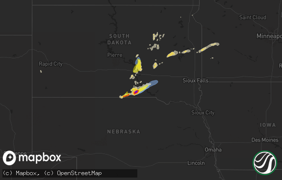 Hail map preview on 08-25-2024