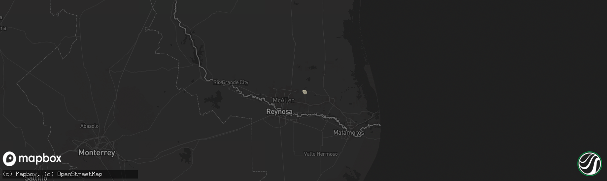 Hail map in Elsa, TX on August 25, 2025