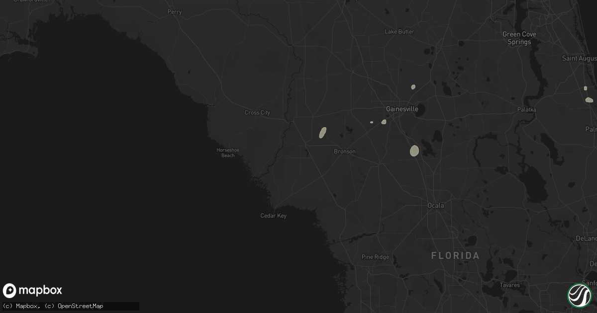 Hail map in Chiefland, FL on August 25, 2026