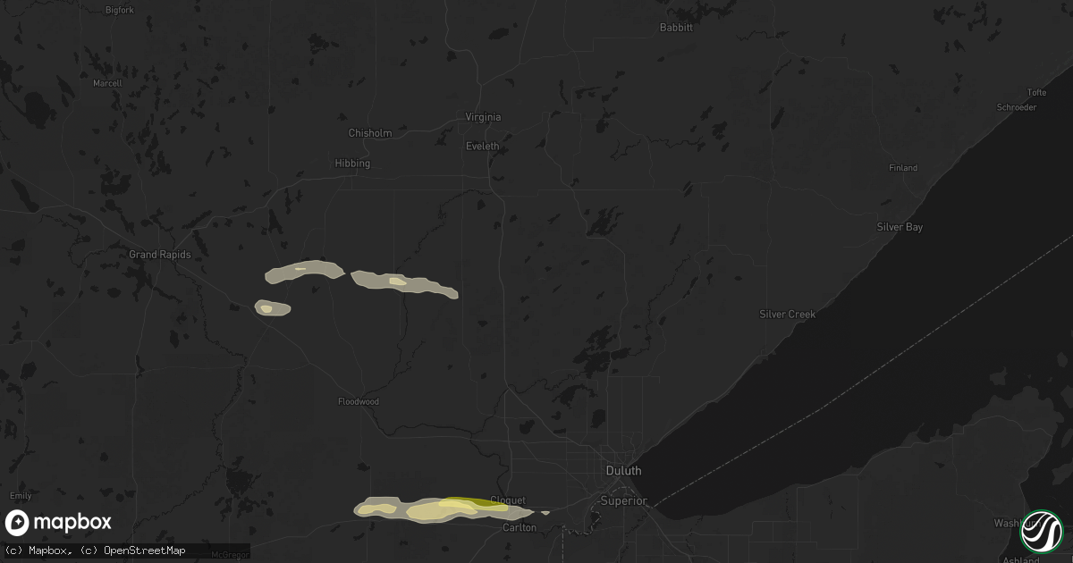 Hail map in Cotton, MN on August 25, 2026