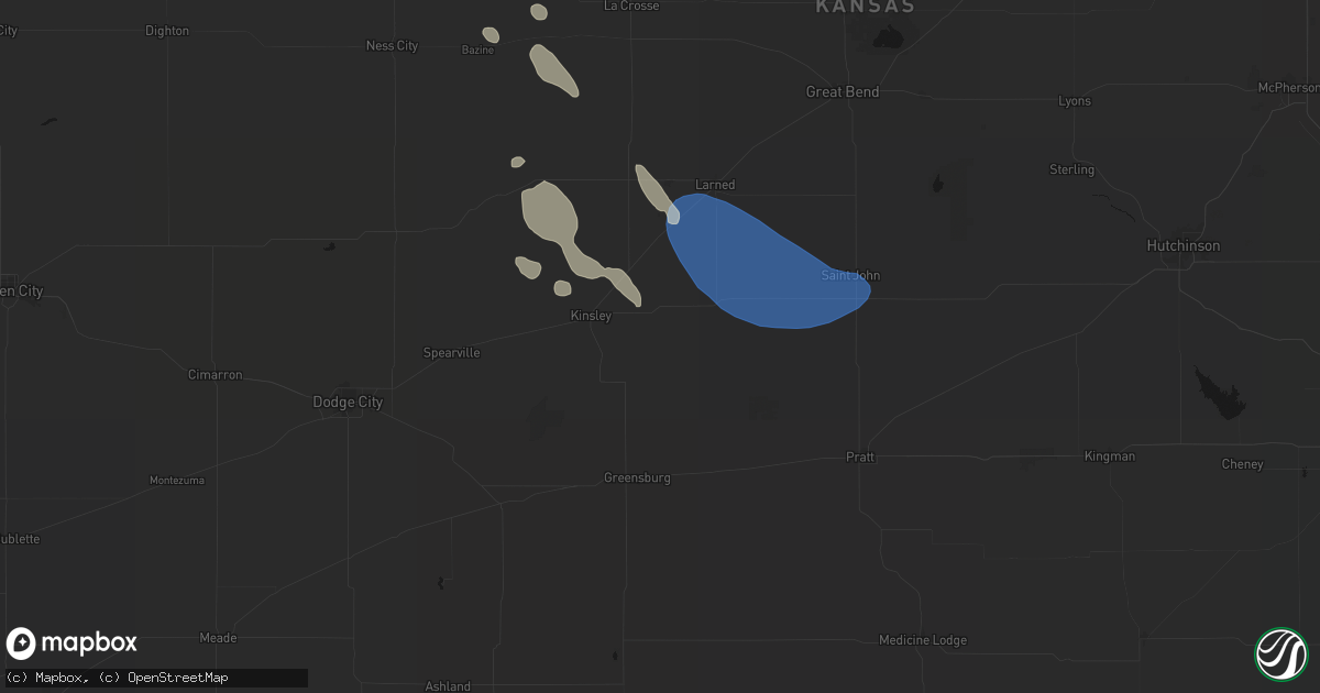 Hail map in Lewis, KS on August 25, 2026