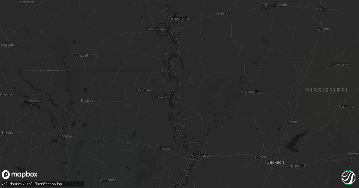 Hail map in Mayersville, MS on August 25, 2026