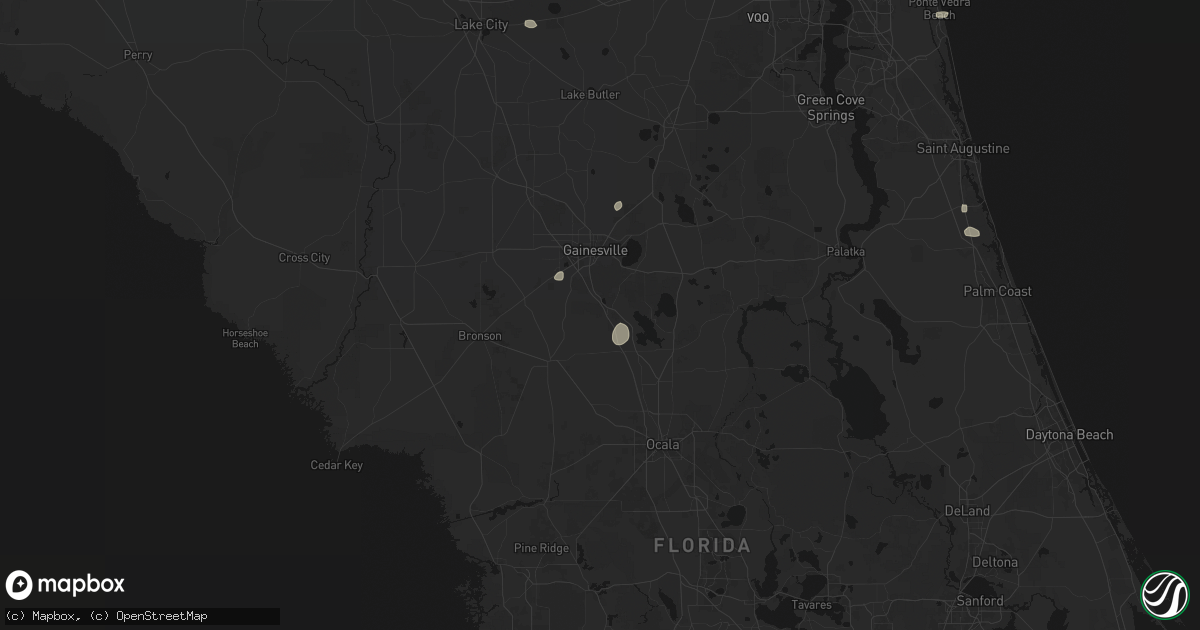 Hail map in Micanopy, FL on August 25, 2026