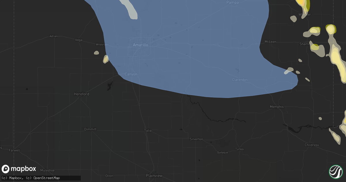Hail map in Wayside, TX on August 25, 2026