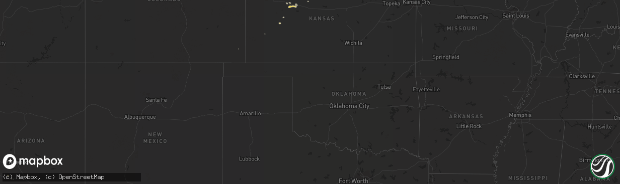 Hail map on August 26, 2011