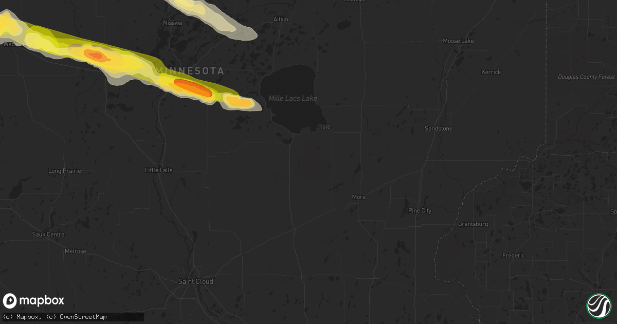 Hail map in Merrifield, MN on August 26, 2013