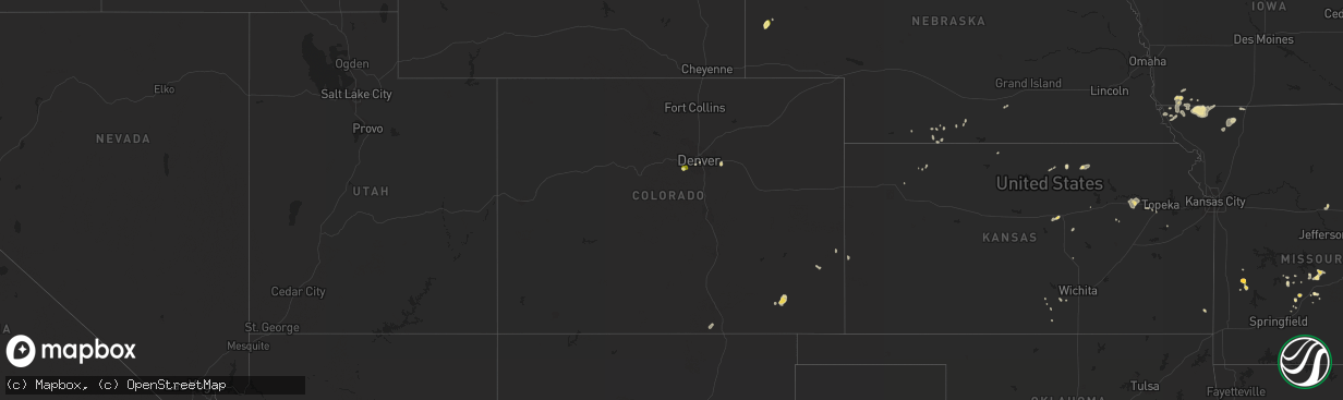 Hail map in Colorado on August 26, 2014