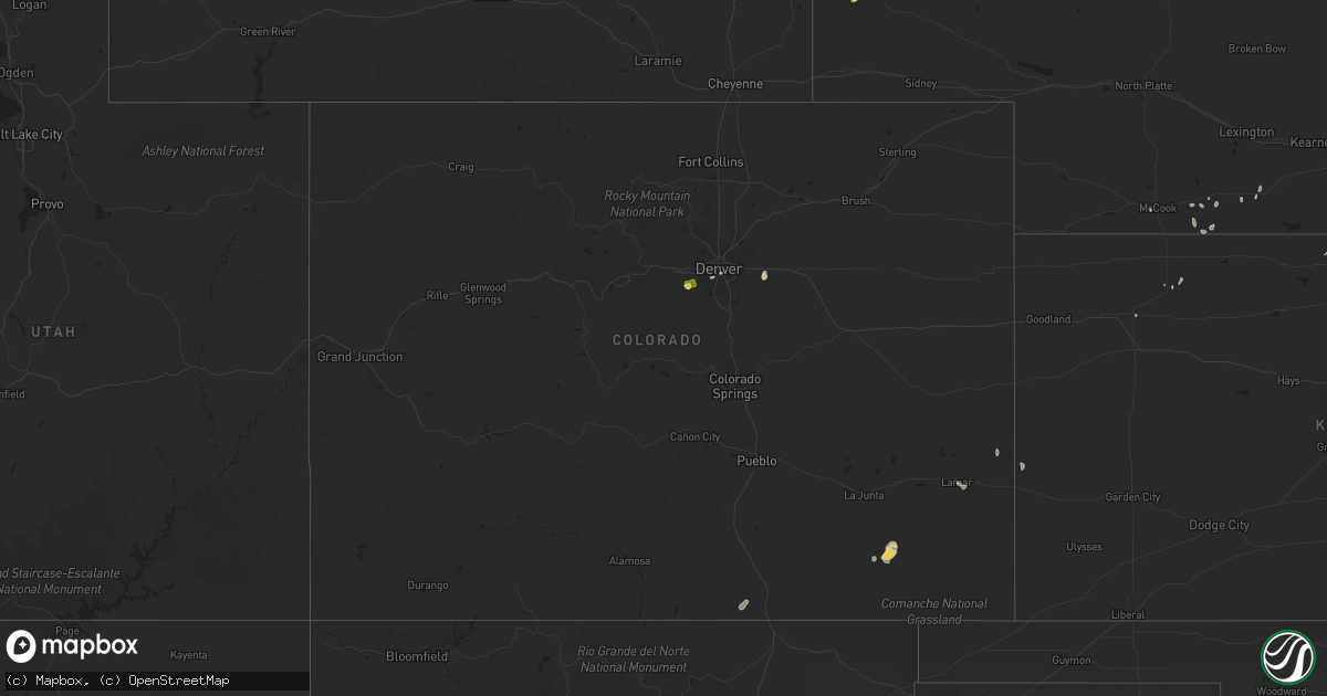 Hail map in Colorado on August 26, 2014