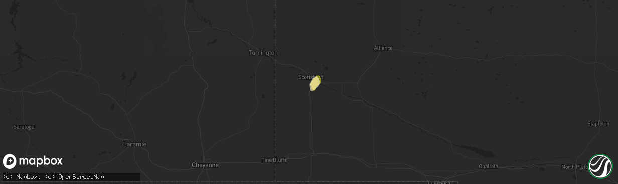 Hail map in Gering, NE on August 26, 2014