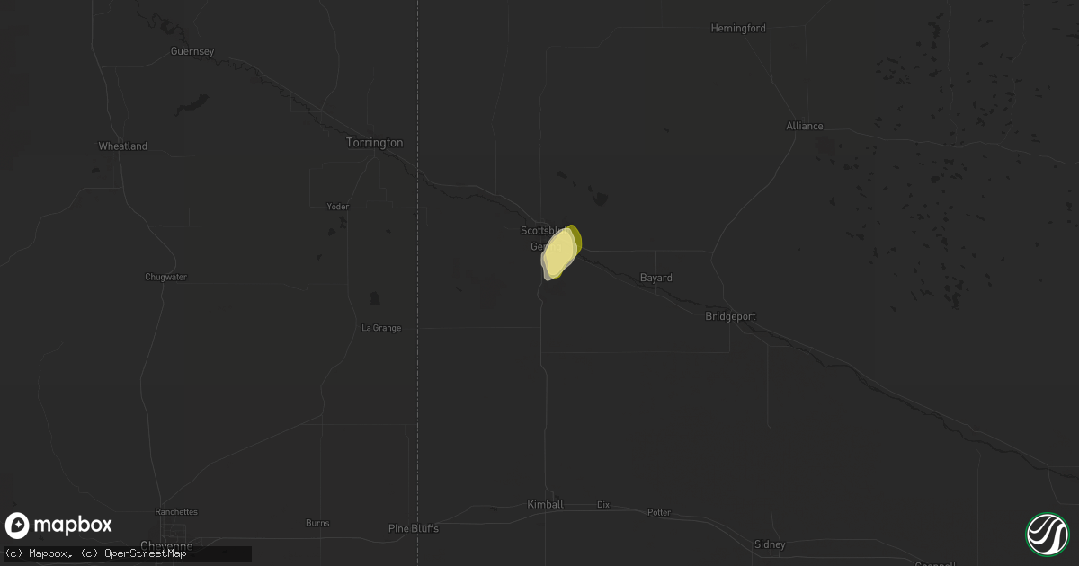 Hail map in Gering, NE on August 26, 2014