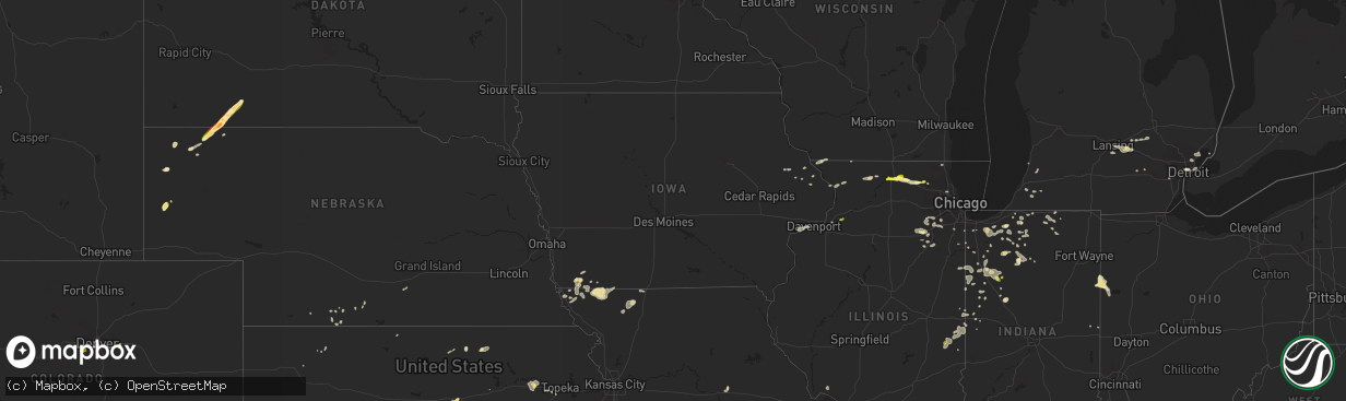 Hail map in Iowa on August 26, 2014