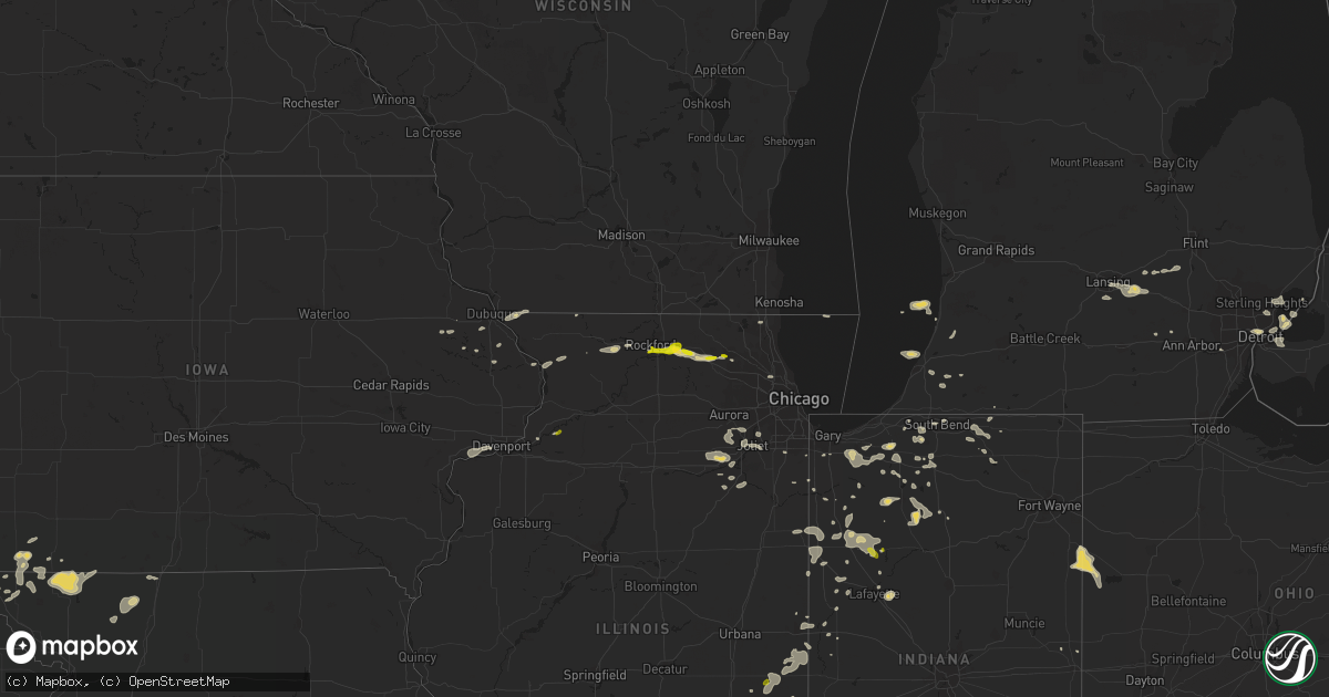 Hail map on August 26, 2014