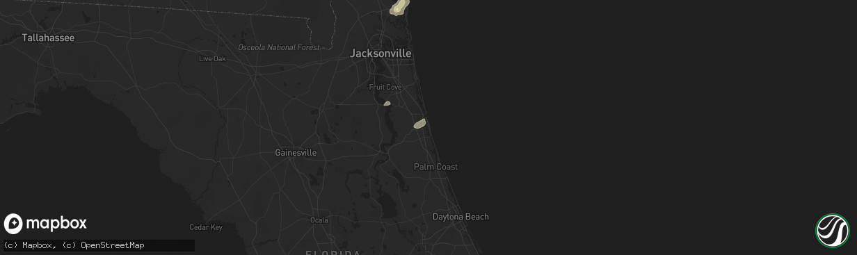 Hail map in Saint Augustine, FL on August 26, 2015