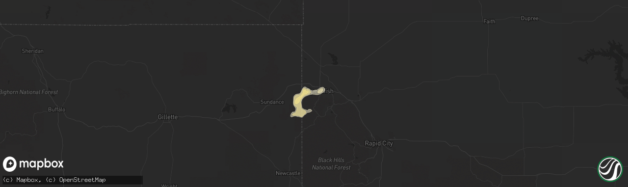 Hail map in Spearfish, SD on August 26, 2015