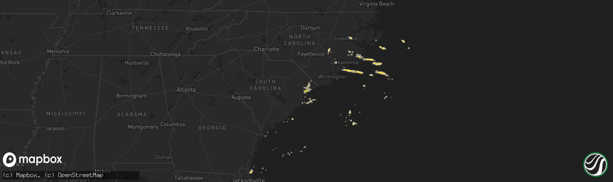 Hail map on August 26, 2015