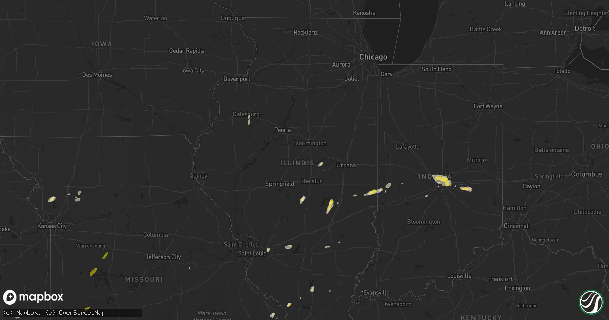 Hail map in Illinois on August 26, 2016
