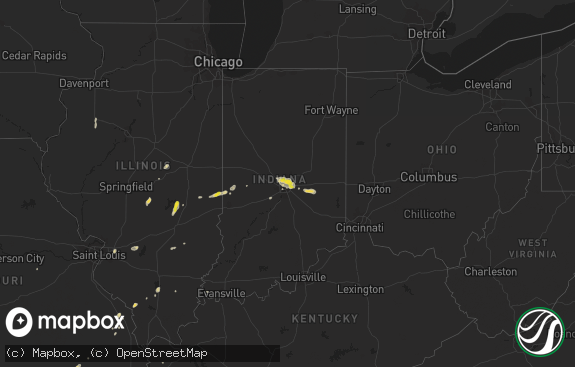 Hail map preview on 08-26-2016