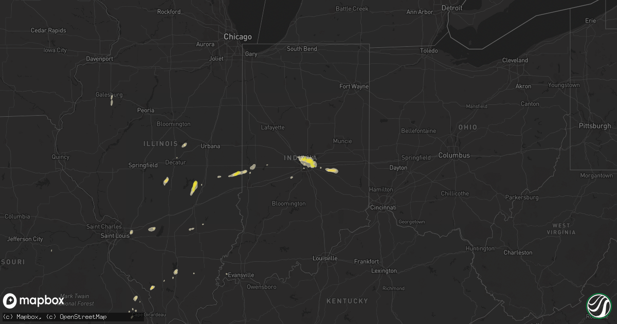 Hail map on August 26, 2016